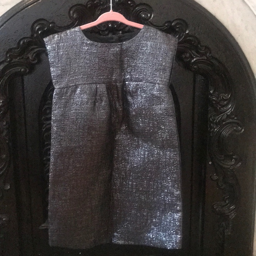 HOLIDAY black dress with silver lurex shine